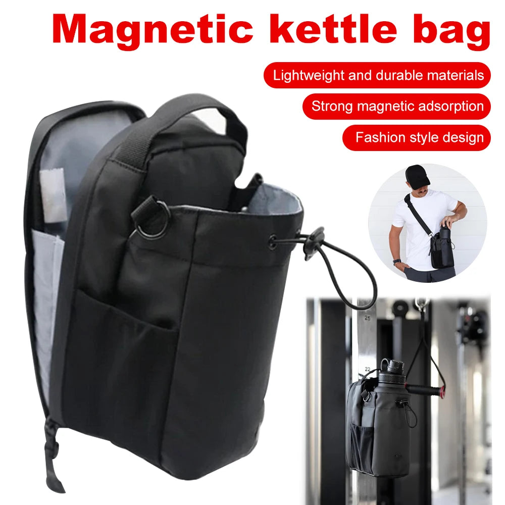 Magnetic Gym Sling Bag – Waterproof Fitness Crossbody with Strong Magnet & Phone Holder